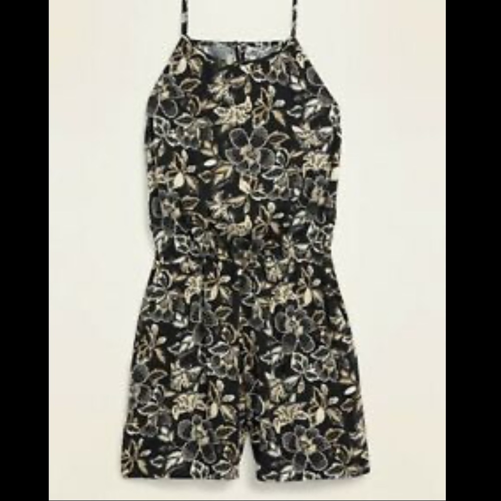 OLD NAVY PRINTED SURPLICE BACK ROMPER